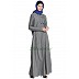 Front open Denim abaya